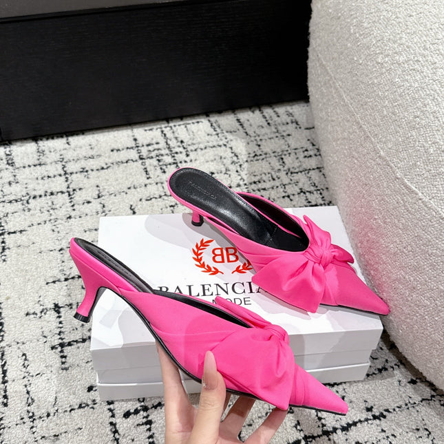 KNIFE LAVALIÈRE 45MM MULE IN BRIGHT PINK NYLON JERSEY