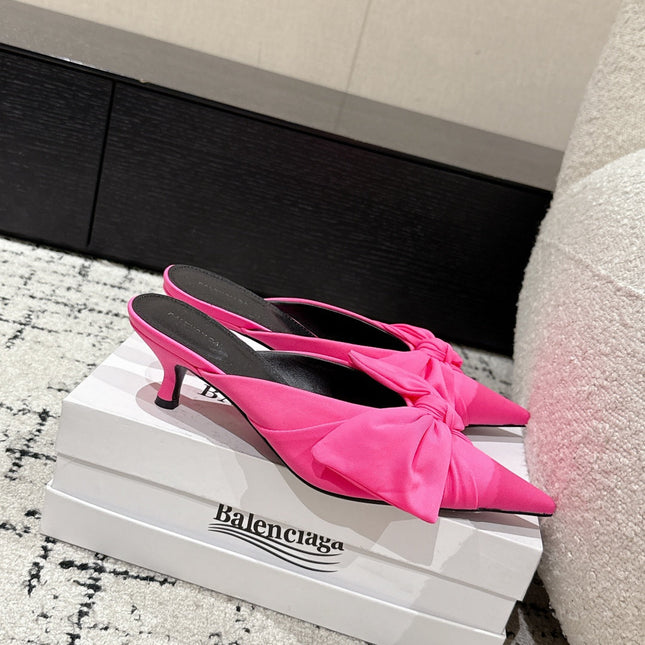 KNIFE LAVALIÈRE 45MM MULE IN BRIGHT PINK NYLON JERSEY