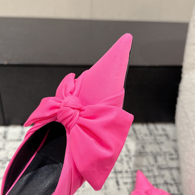 KNIFE LAVALIÈRE 45MM MULE IN BRIGHT PINK NYLON JERSEY