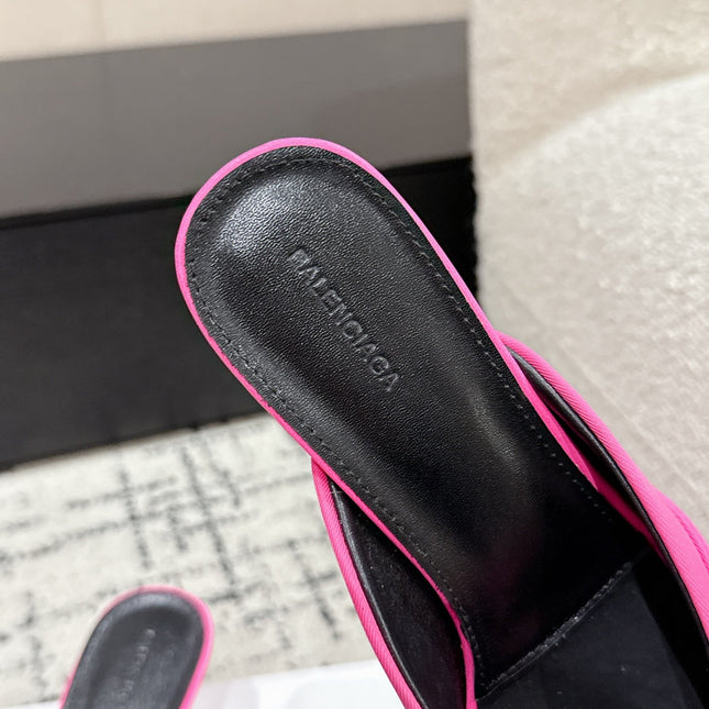 KNIFE LAVALIÈRE 45MM MULE IN BRIGHT PINK NYLON JERSEY