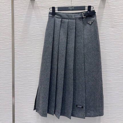 PRADA 25S LONG PLEATED SKIRT 212