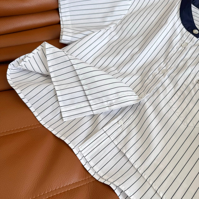 CC 25 Strped Shirt White Cotton