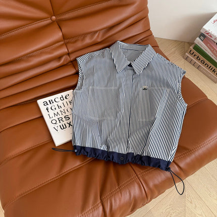 CC STRIPED SHIRT WITH METAL DETAILING 265778