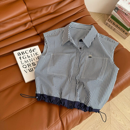 CC STRIPED SHIRT WITH METAL DETAILING 265778