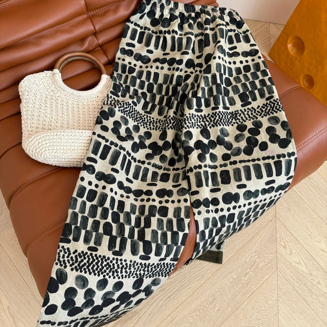 LINEN 25S PRINTED PANTS 265699