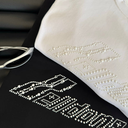 SHORT-SLEEVE TEE 25S WITH PEARL LETTERING 265703