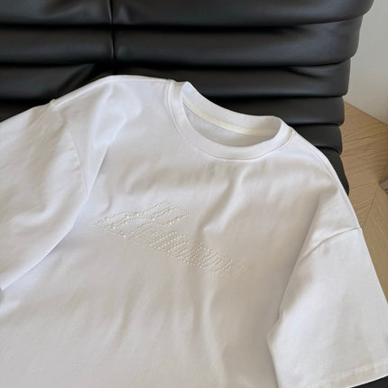 SHORT-SLEEVE TEE 25S WITH PEARL LETTERING 265703