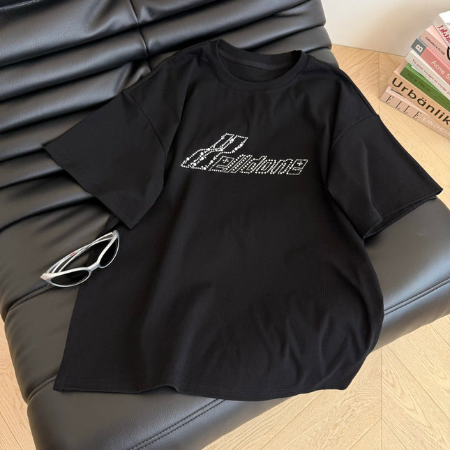 SHORT-SLEEVE TEE 25S WITH PEARL LETTERING 265703