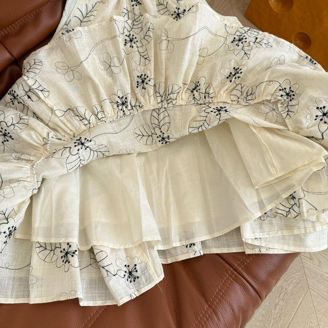 HALTER NECK TOP WITH LARGE FLORAL EMBROIDERY 265731