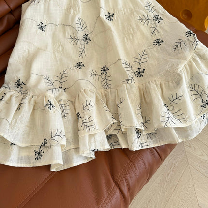 HALTER NECK TOP WITH LARGE FLORAL EMBROIDERY 265731