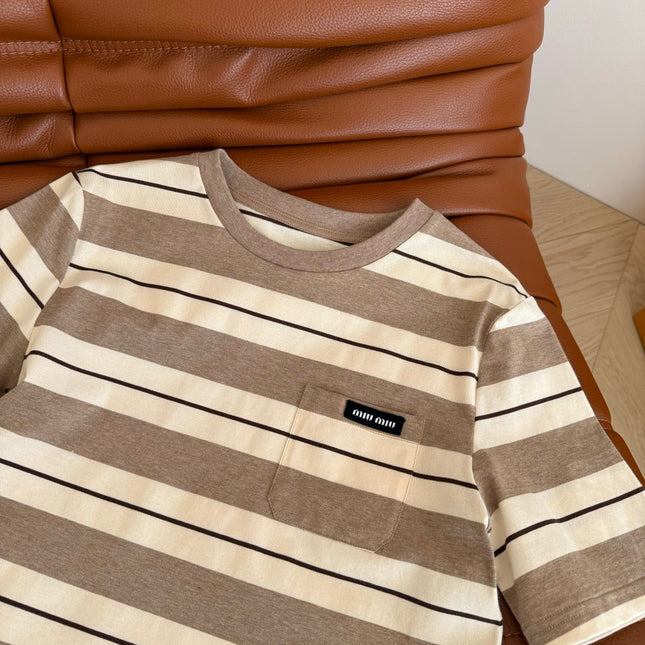 MIU STRIPED TEE IN TWO VERSIONS 25S IN COTTON 265679