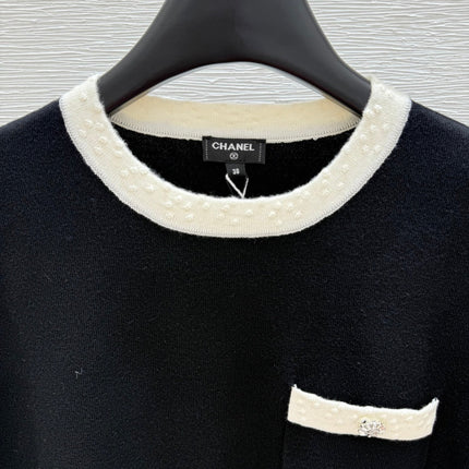 CC SHORT-SLEEVE CREW NECK KNIT TOP 267987