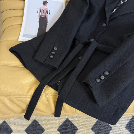 CHANEL 25S BELTED LAPEL COAT 286