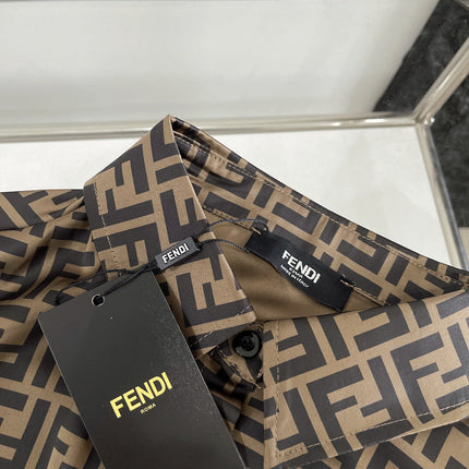 FF PRINTED SHORT SHIRT AND SKIRT IN TWILL FABRIC 265978