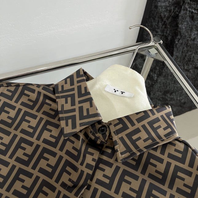 FF PRINTED SHORT SHIRT AND SKIRT IN TWILL FABRIC 265978