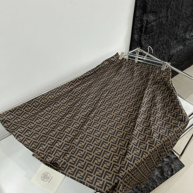 FF PRINTED SHORT SHIRT AND SKIRT IN TWILL FABRIC 265978