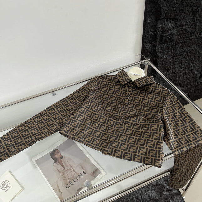 FF PRINTED SHORT SHIRT AND SKIRT IN TWILL FABRIC 265978