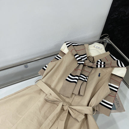 SLEEVELESS DRESS WITH SCARF 265951