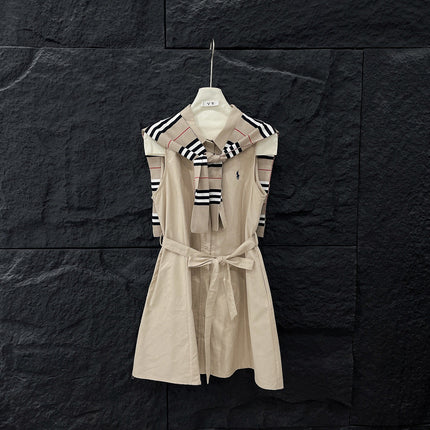 SLEEVELESS DRESS WITH SCARF 265951