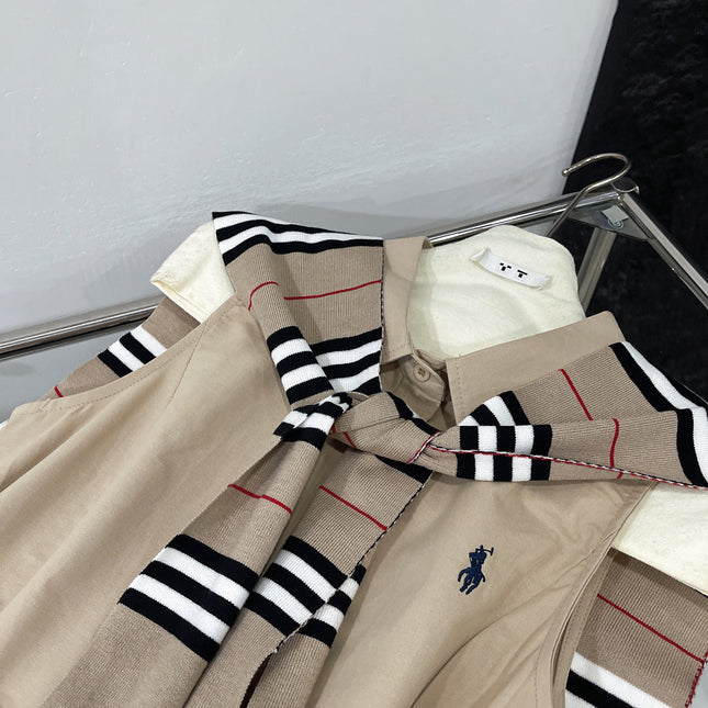 SLEEVELESS DRESS WITH SCARF 265951