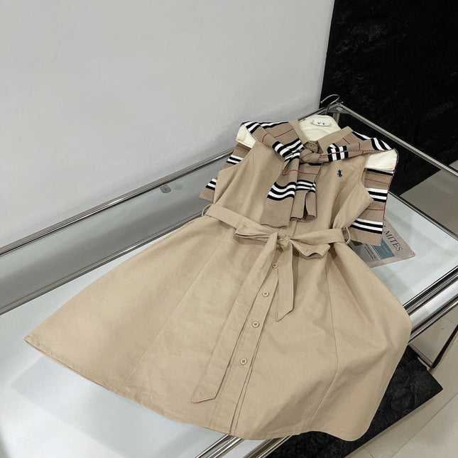 SLEEVELESS DRESS WITH SCARF 265951