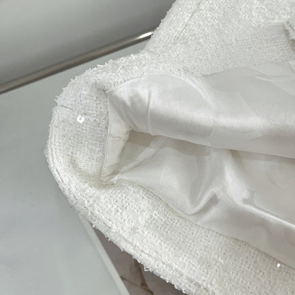 SEQUIN EMBELLISHED BLAZER IN WHITE 265872