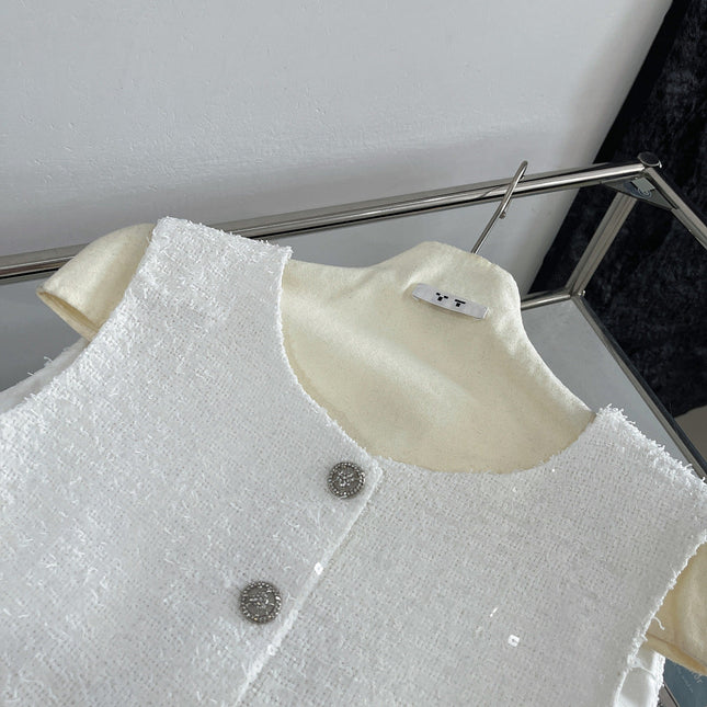 SEQUIN EMBELLISHED BLAZER IN WHITE 265872