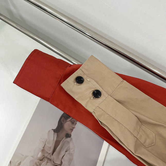 YSL LONG BELTED SHIRT IN COTTON 265868