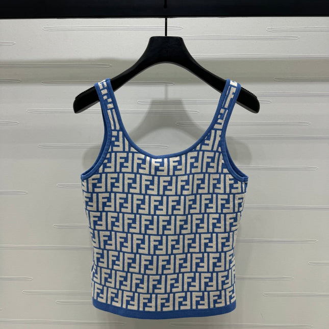 FEND 25S FLORAL LOGO KNITTED CAMISOLE 264227
