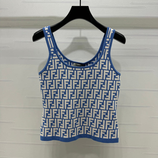 FEND 25S FLORAL LOGO KNITTED CAMISOLE 264227
