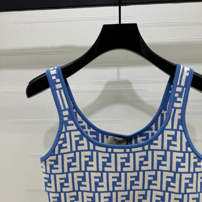 FEND 25S FLORAL LOGO KNITTED CAMISOLE 264227