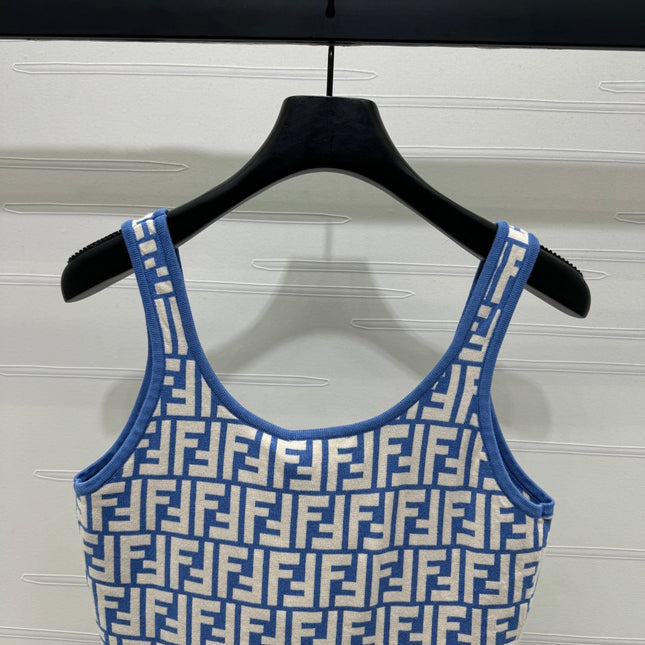 FEND 25S FLORAL LOGO KNITTED CAMISOLE 264227