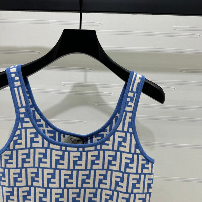FEND 25S FLORAL LOGO KNITTED CAMISOLE 264227