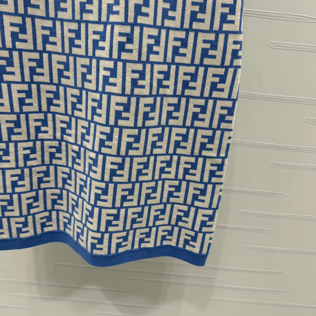 FEND 25S CROCHET FLORAL LOGO PINAFORE DRESS 264221