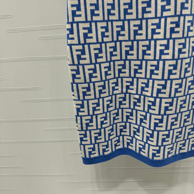 FEND 25S CROCHET FLORAL LOGO PINAFORE DRESS 264221