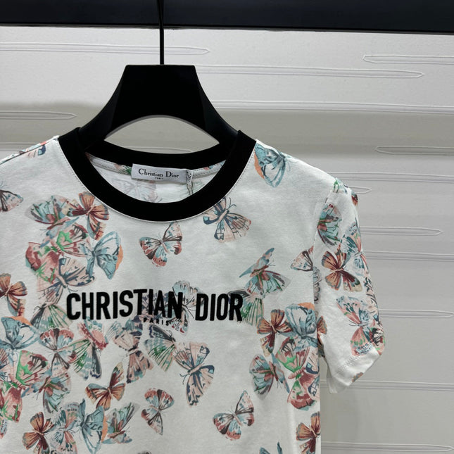 Dior 25C T-Shirt Papillon multicolore Pattern 228799