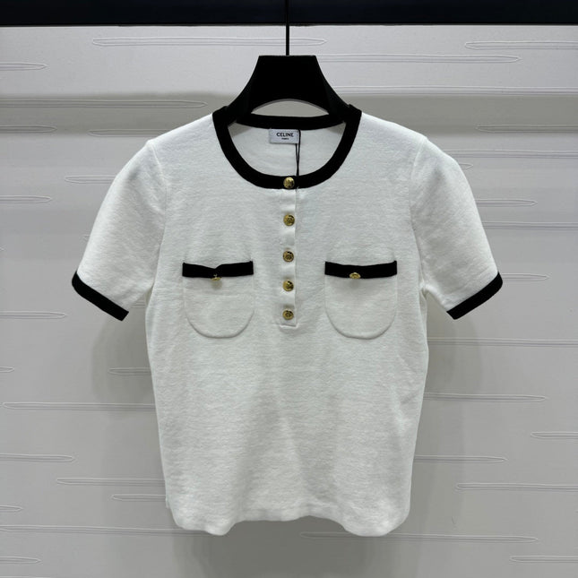 CELINE SHORT SLEEVE SWEATER 269457