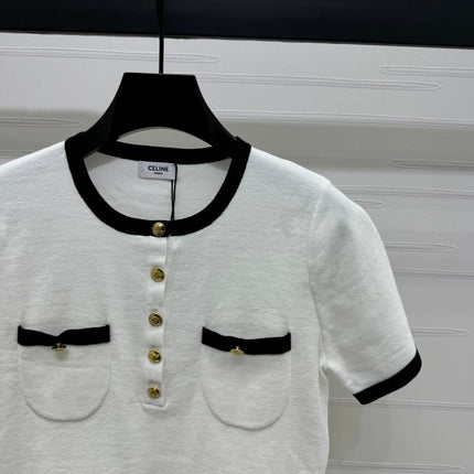 CELINE SHORT SLEEVE SWEATER 269457