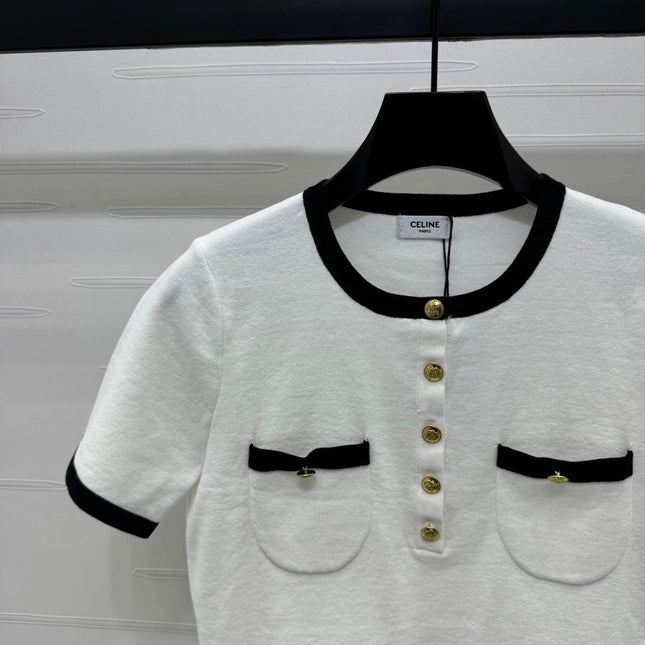 CELINE SHORT SLEEVE SWEATER 269457