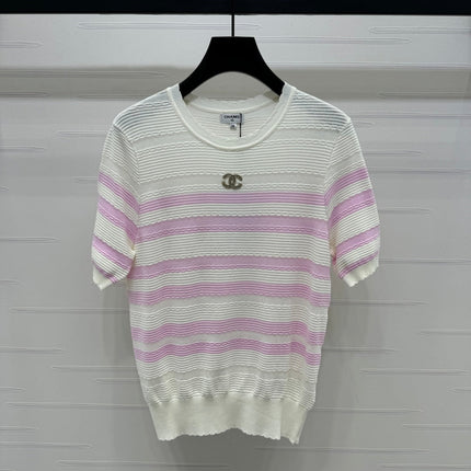 CHANEL SHORT-SLEEVE KNIT TOP 269464
