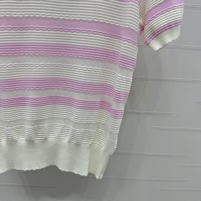 CHANEL SHORT-SLEEVE KNIT TOP 269464