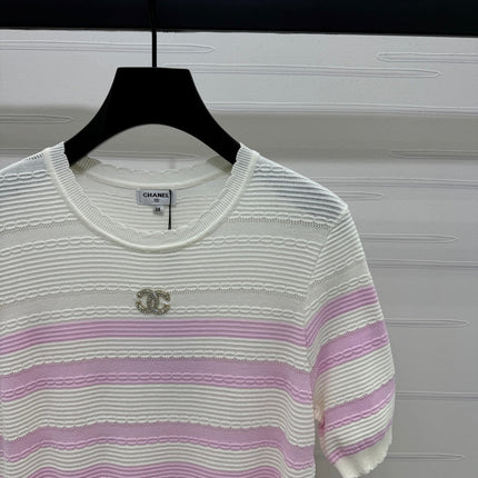 CHANEL SHORT-SLEEVE KNIT TOP 269464