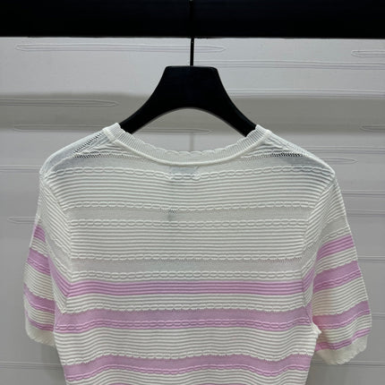 CHANEL SHORT-SLEEVE KNIT TOP 269464