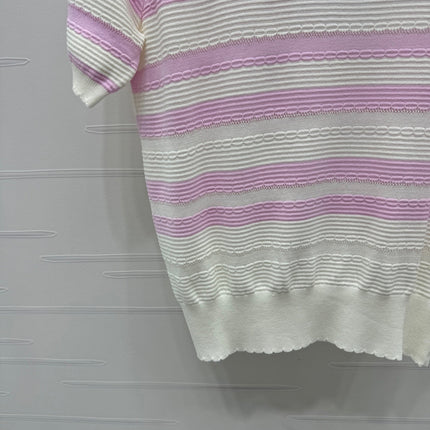 CHANEL SHORT-SLEEVE KNIT TOP 269464
