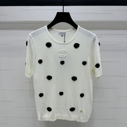 CHANEL SHORT-SLEEVE KNIT TOP 269465