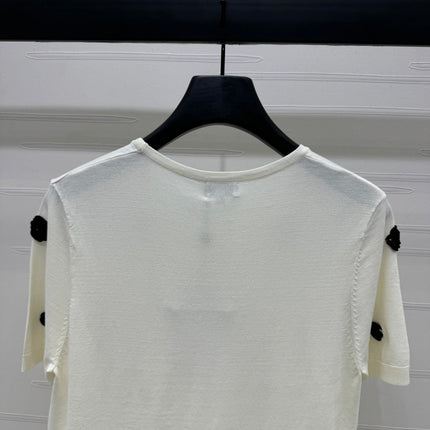 CHANEL SHORT-SLEEVE KNIT TOP 269465
