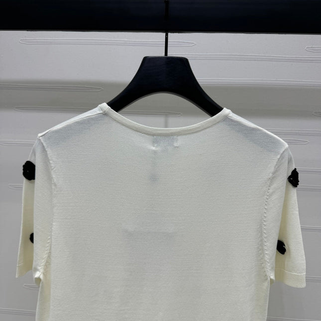 CHANEL SHORT-SLEEVE KNIT TOP 269465