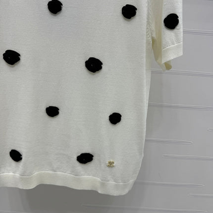 CHANEL SHORT-SLEEVE KNIT TOP 269465