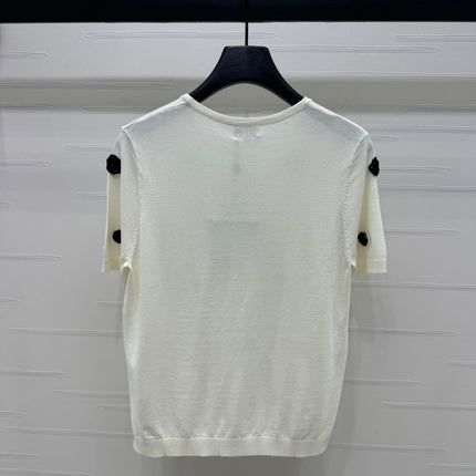 CHANEL SHORT-SLEEVE KNIT TOP 269465