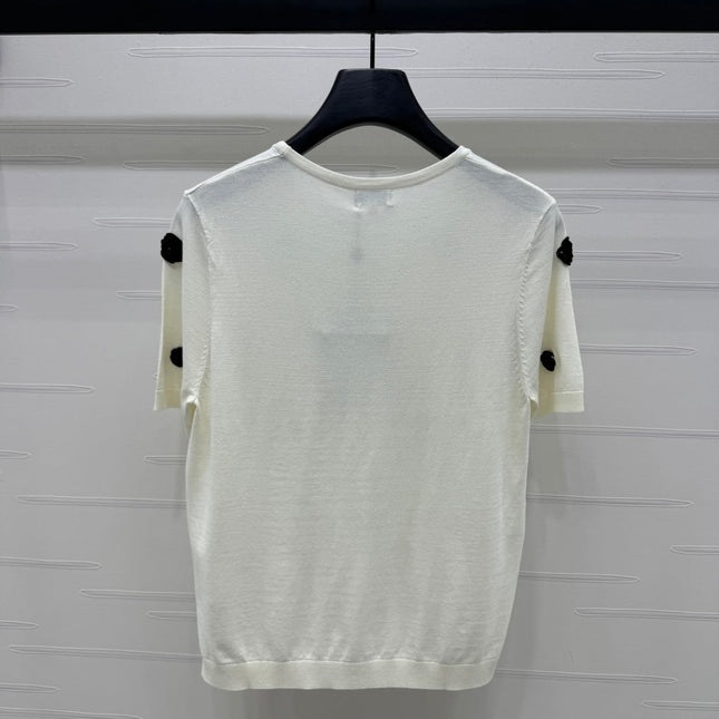 CHANEL SHORT-SLEEVE KNIT TOP 269465